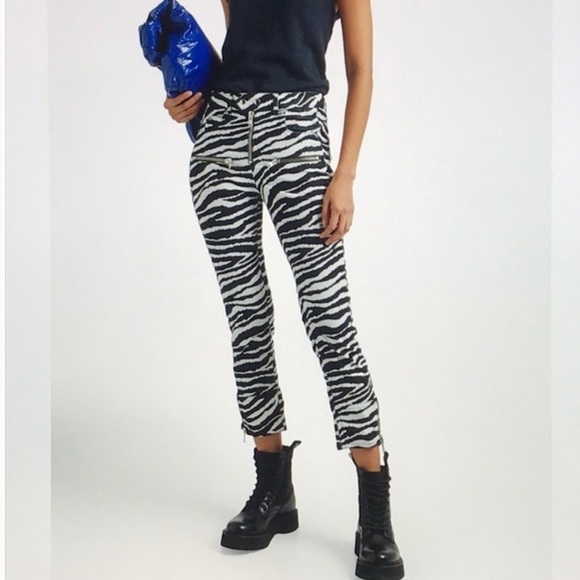🩷 Isabel Marant - FR 34- Apolo corduroy zebra skinny pants- US 2